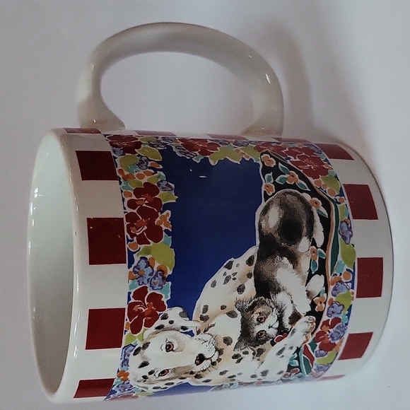 Dalmatian And Kitty Cat Pals Coffee Mug From Otagiri USA Advantage Collection - Picture 7 of 12